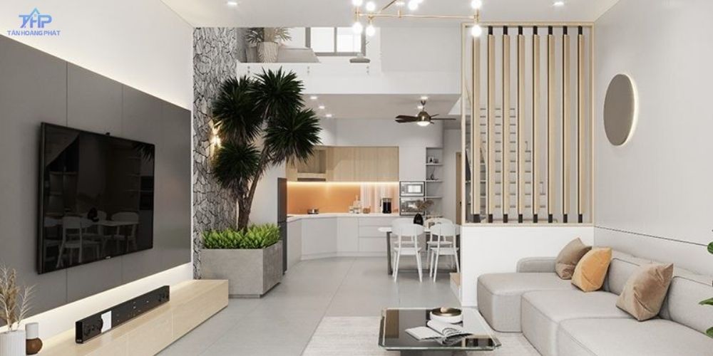 Bố trí có vách ngăn