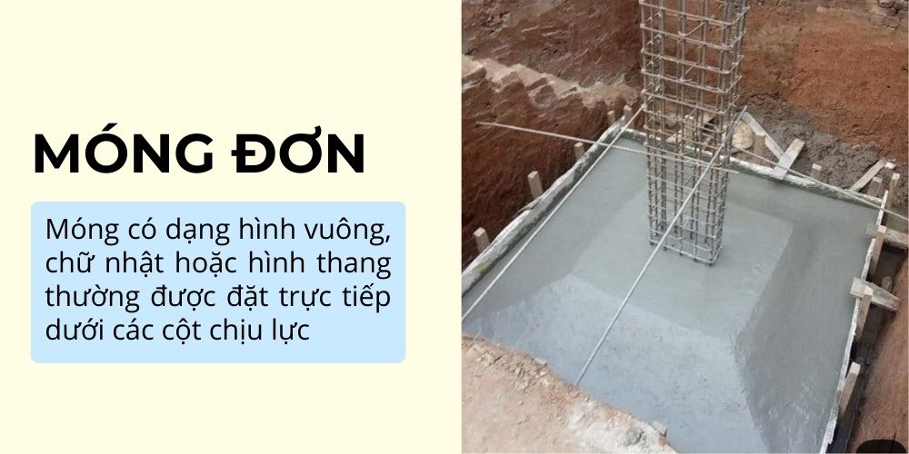 Khái niệm móng đơn
