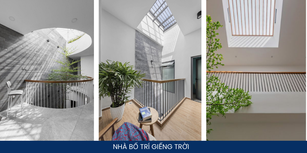 Các kiểu bố trí giếng trời phổ biến