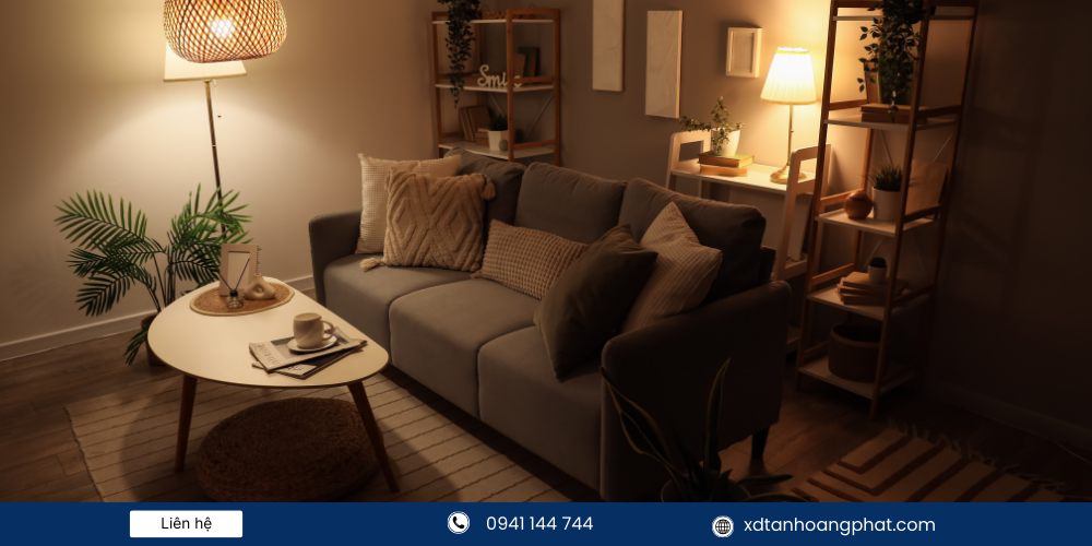 Phòng khách thiếu sáng