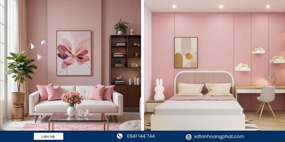 Sơn chống nóng màu hồng pastel