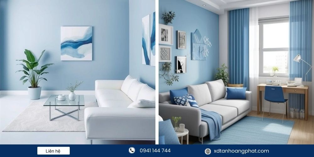 Sơn chống nóng màu xanh nhạt