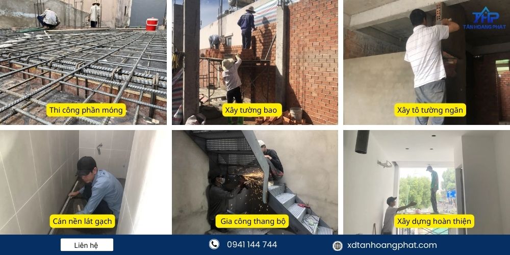 Quá trình xây dựng nhà ở tại Tân Hoàng Phát