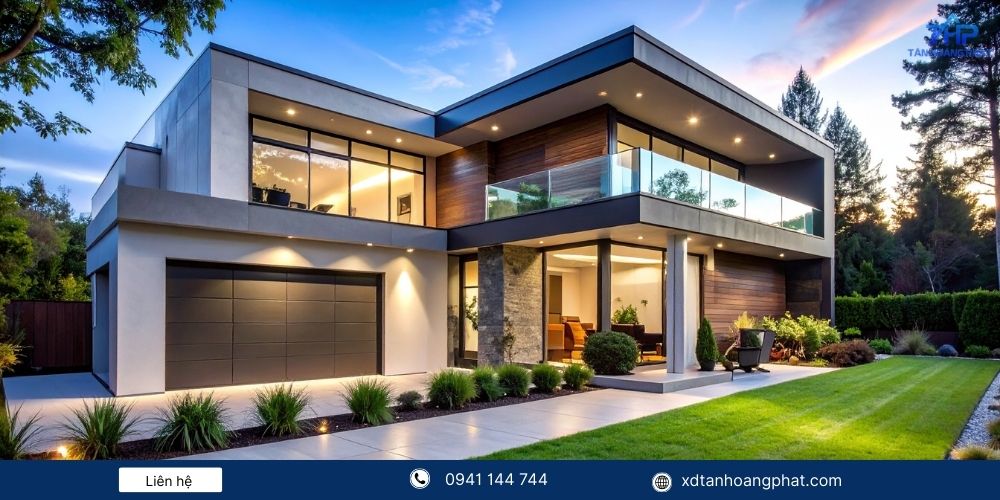 Biệt thự hiện đại mái bằng