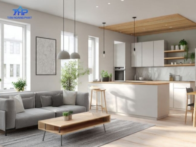  6 cách thiết kế phòng khách liền bếp để tạo không gian mở ấn tượng